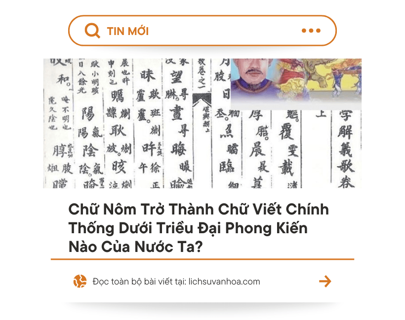 Chu Nom Tro Thanh Chu Viet Chinh Thong Duoi Trieu Dai Phong Kien Nao Cua Nuoc Ta