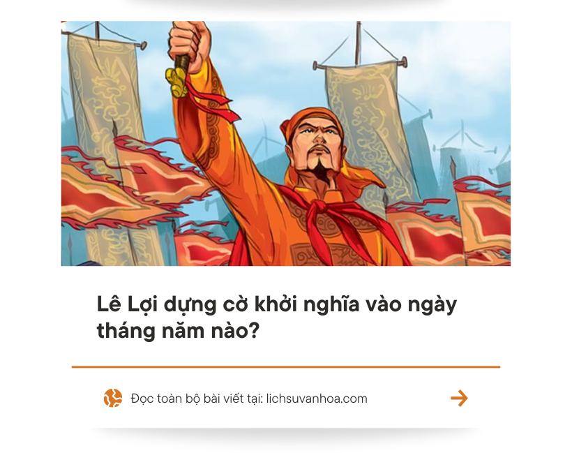 Le Loi Dung Co Khoi Nghia Vao Ngay Thang Nam Nao